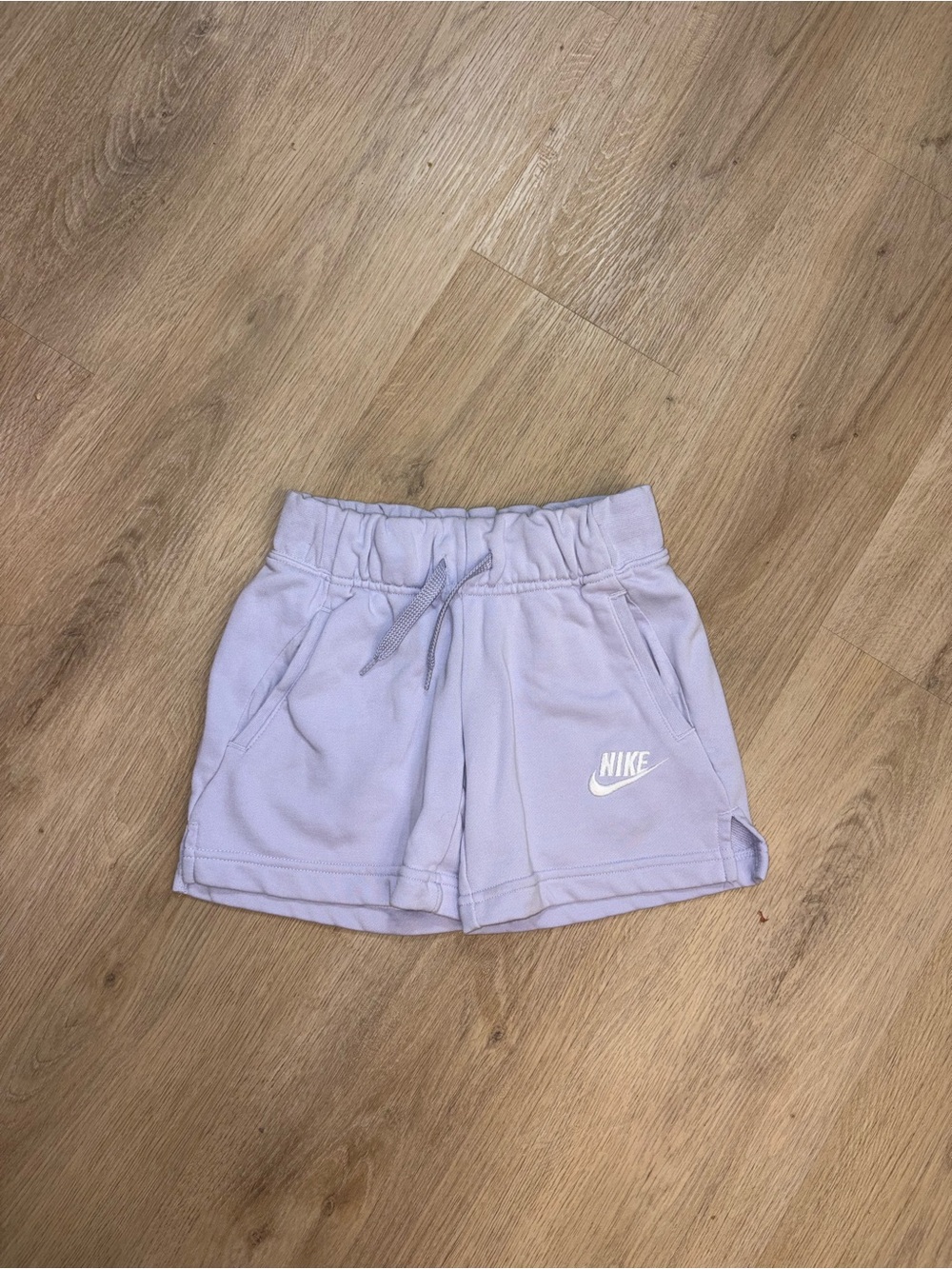 Nike Kids Lavender Shorts with White Swoosh